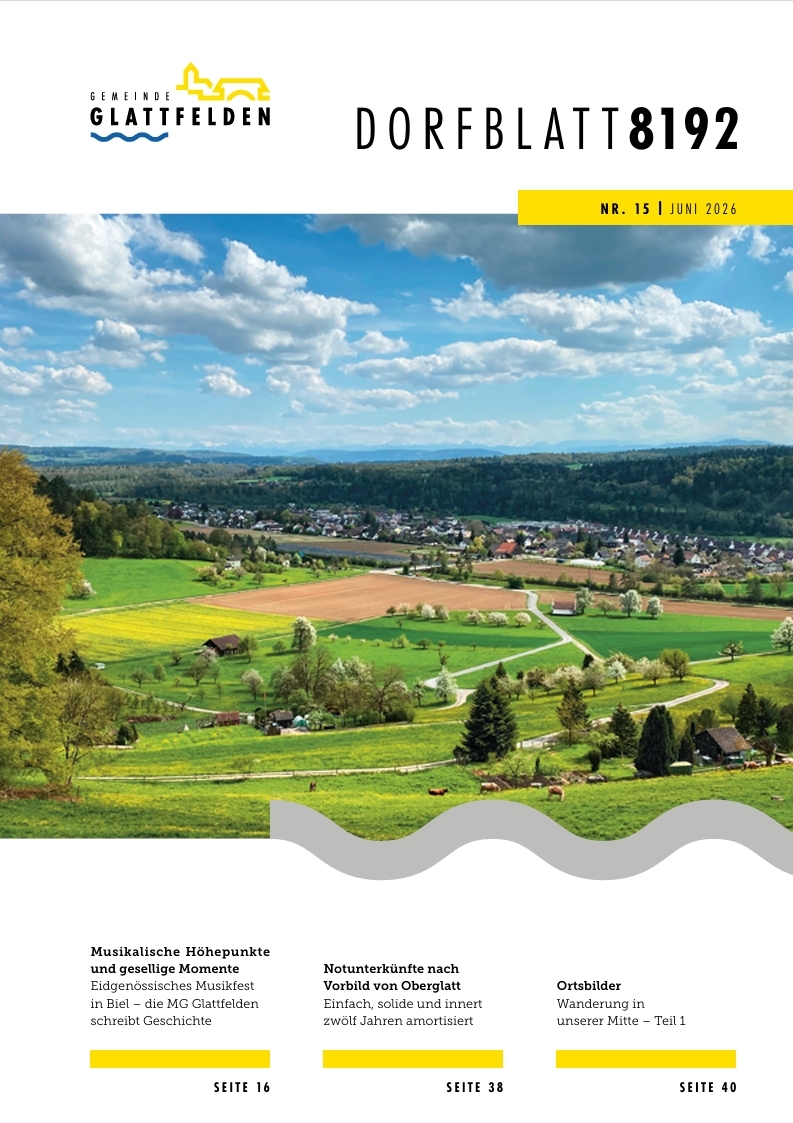 Titelbild Dorfblatt Juni 2026 - Blick in die Landschaft